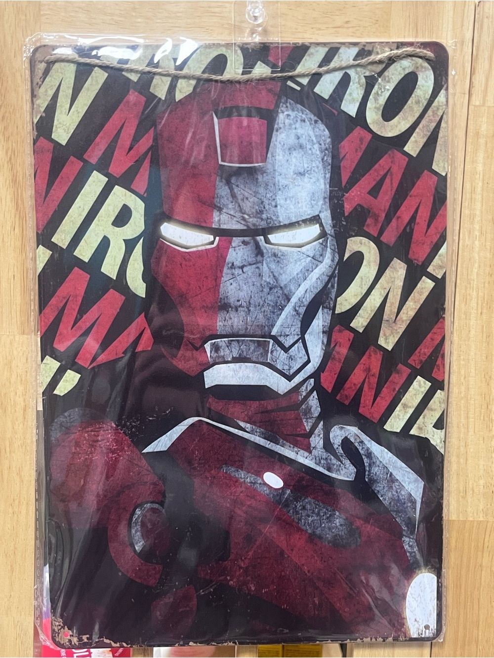 Iron Man Red and Gray Home Art Wall Sign